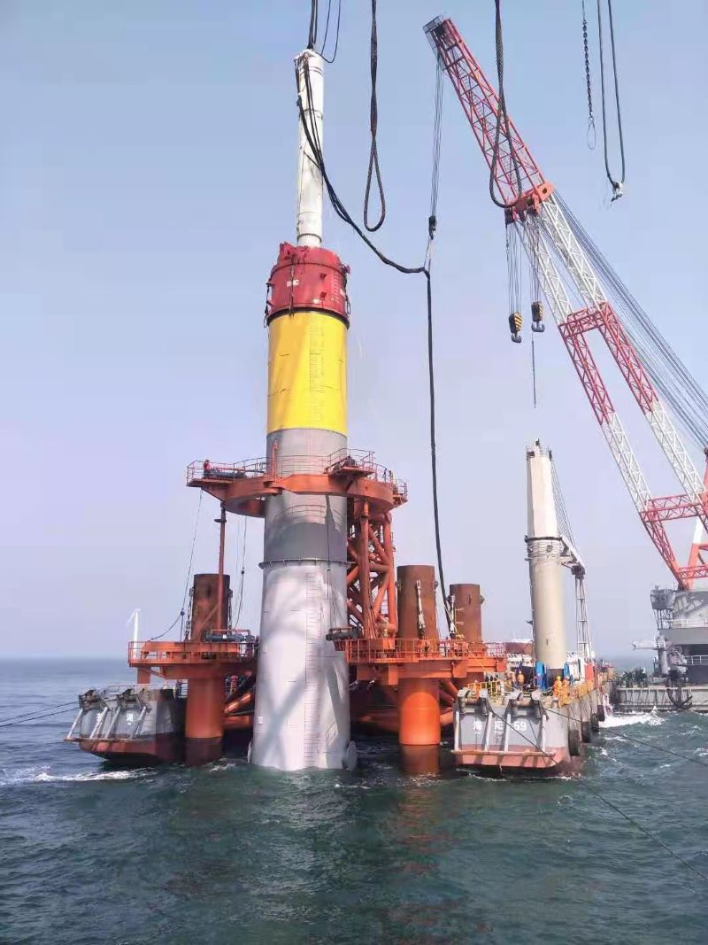海陽59號(hào)海上打樁現(xiàn)場(chǎng)施工(圖2)