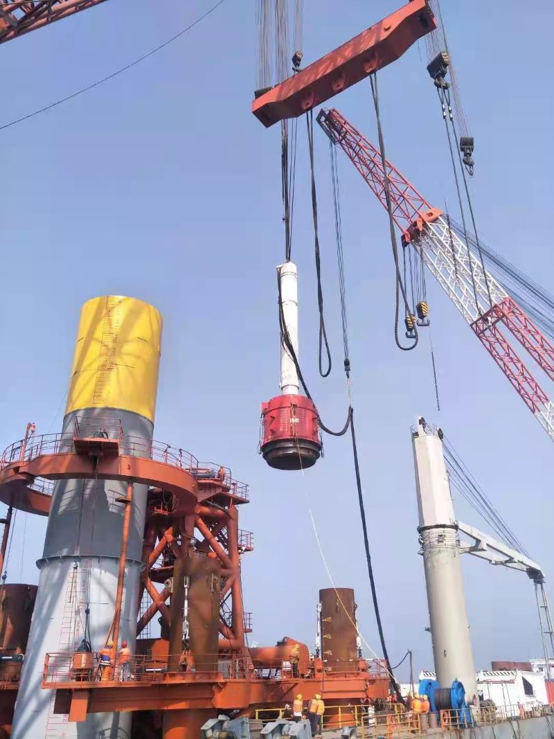 海陽59號(hào)海上打樁現(xiàn)場(chǎng)施工(圖3)